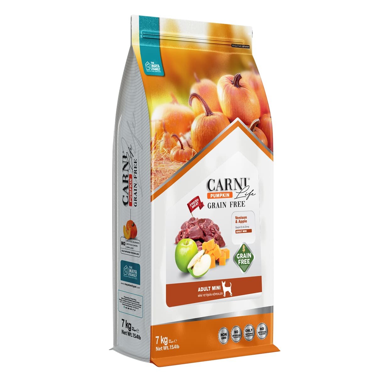 100 Maya Family Carni Life Pumpkin Grain Free 7kg Ξηρά Τροφή για Ενήλικους Σκύλους Μίνι με Ελάφι και Μήλο