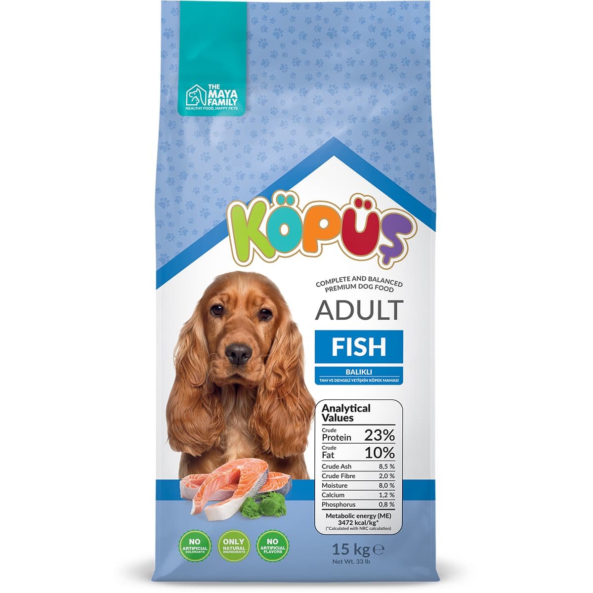 14-Kopus-15kg-AdultDog-Fish Maya Family Kopus 15kg ξηρά τροφή για ενήλικους σκύλους με ψάρι
