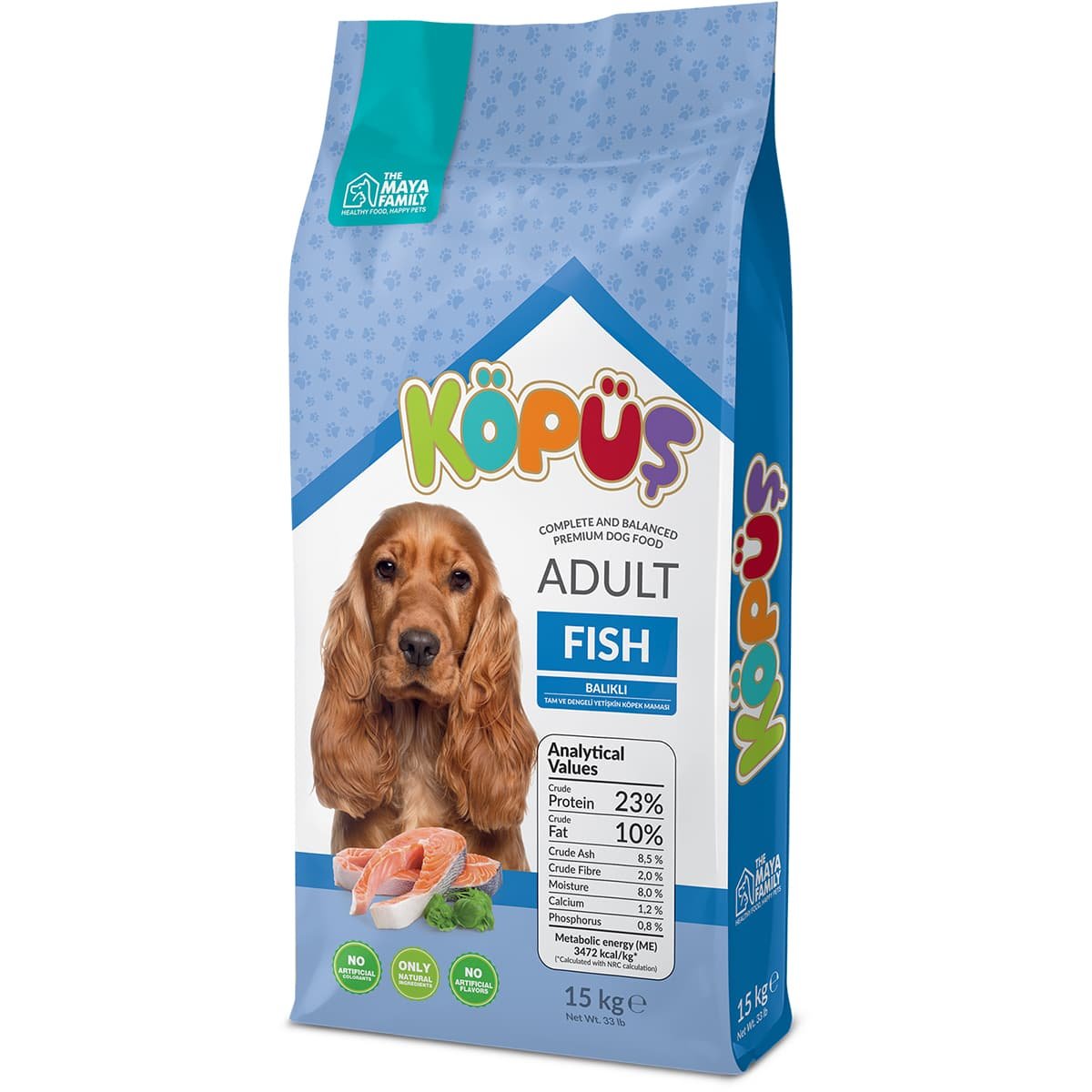 15 Kopus 15kg AdultDog Fish Maya Family Kopus 15kg ξηρά τροφή για ενήλικους σκύλους με ψάρι - Image 3