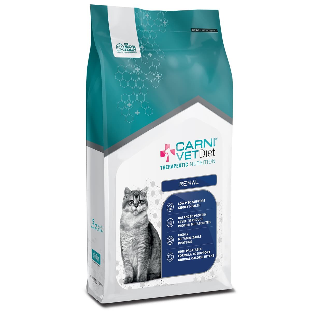 176 Maya Pet Family Carni Vet Diet Adult Cat Renal - Πλήρης Ζωοτροφή 5 Kg