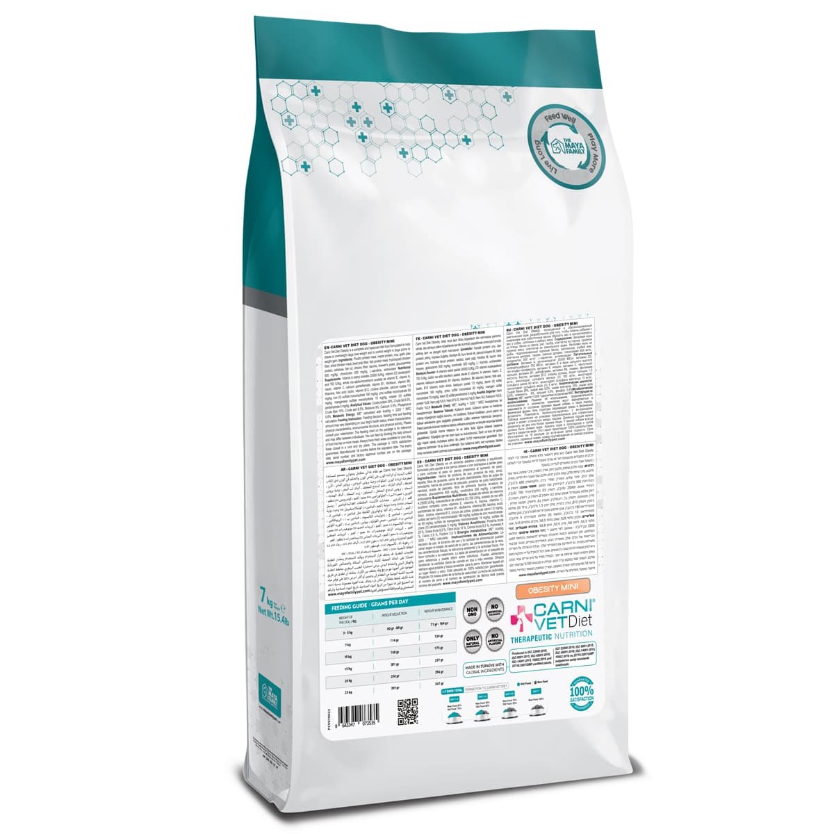 185 Maya Pet Family Carni Vet Diet Adult Dog Obesity Mini - Πλήρης Ζωοτροφή 7Kg - Image 2