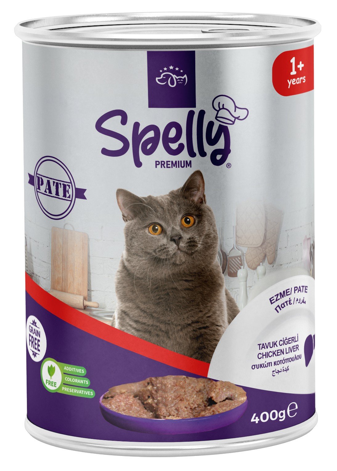 3spelly Spelly Premium Πατέ Συκώτι Κοτόπουλου για Ενήλικες Γάτες 400gr