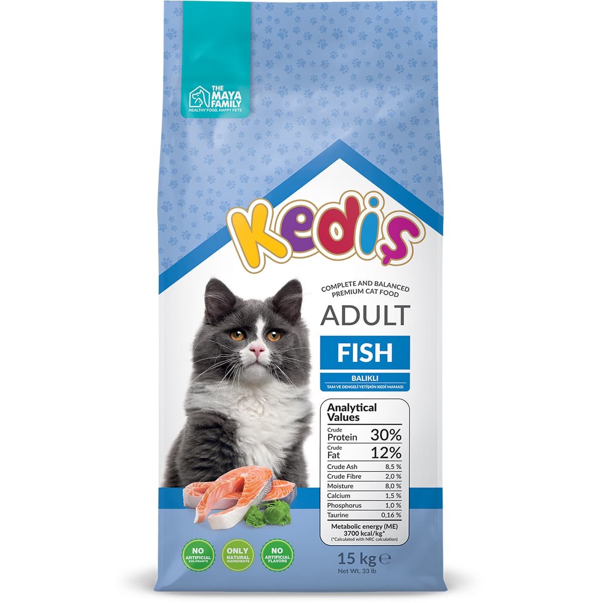 5-Kedis-15kg-AdultCat-Fish Maya Family Kedis 15kg ξηρά τροφή για ενήλικες γάτες με ψάρι PHK150005