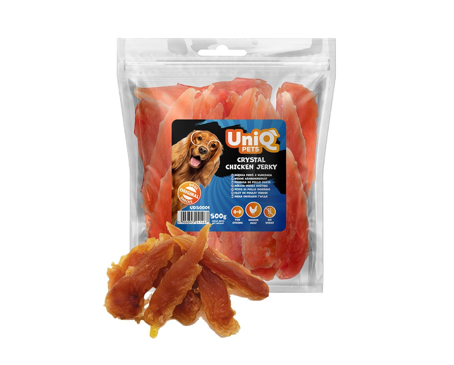 5507 3 Uniq 500gr Λιχουδιά για Σκύλους Κομμάτια Κοτόπουλου - Image 4