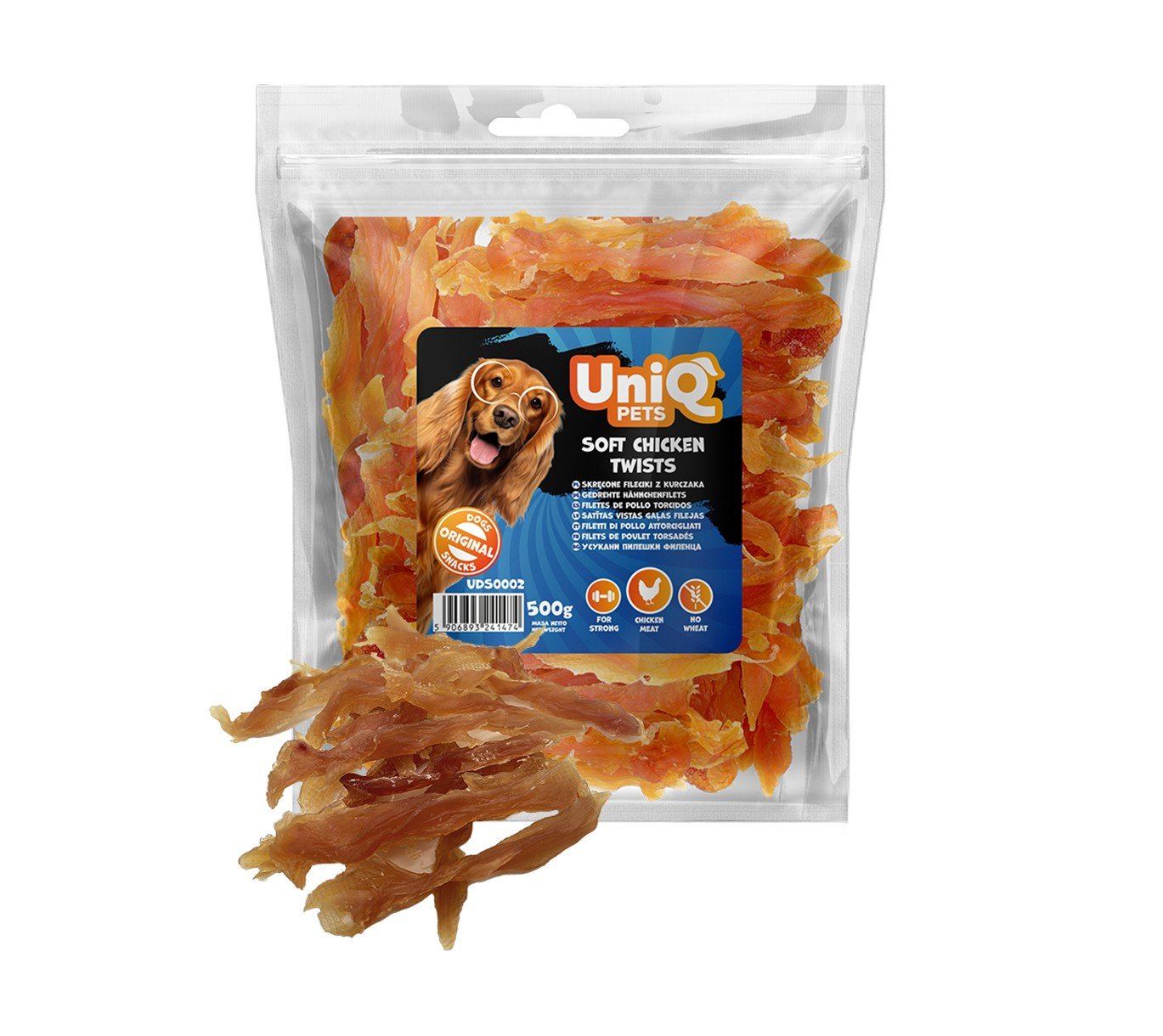 5508 3 Uniq 500gr Λιχουδιά για Σκύλους Μαλακά Στριφτά Κομμάτια με Κοτόπουλο - Image 4