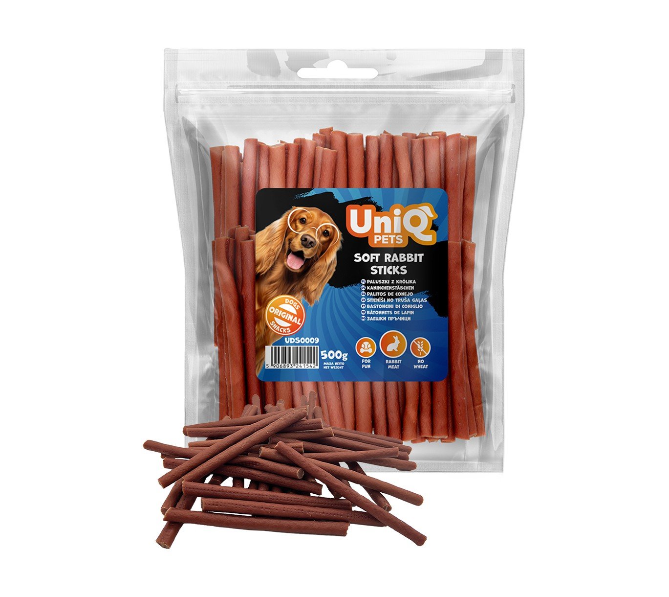5513 3 Uniq 500gr Λιχουδιά για Σκύλους Μαλακά Στικς με Κουνέλι - Image 4