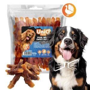 Uniq 500gr Λιχουδιά για Σκύλους Στικς Γλυκοπατάτας Τυλιγμένα με Πάπια