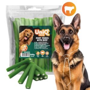 Uniq 500gr Λιχουδιά για Σκύλους Μίνι Οδοντιατρικοί Σωλήνες με Μοσχάρι