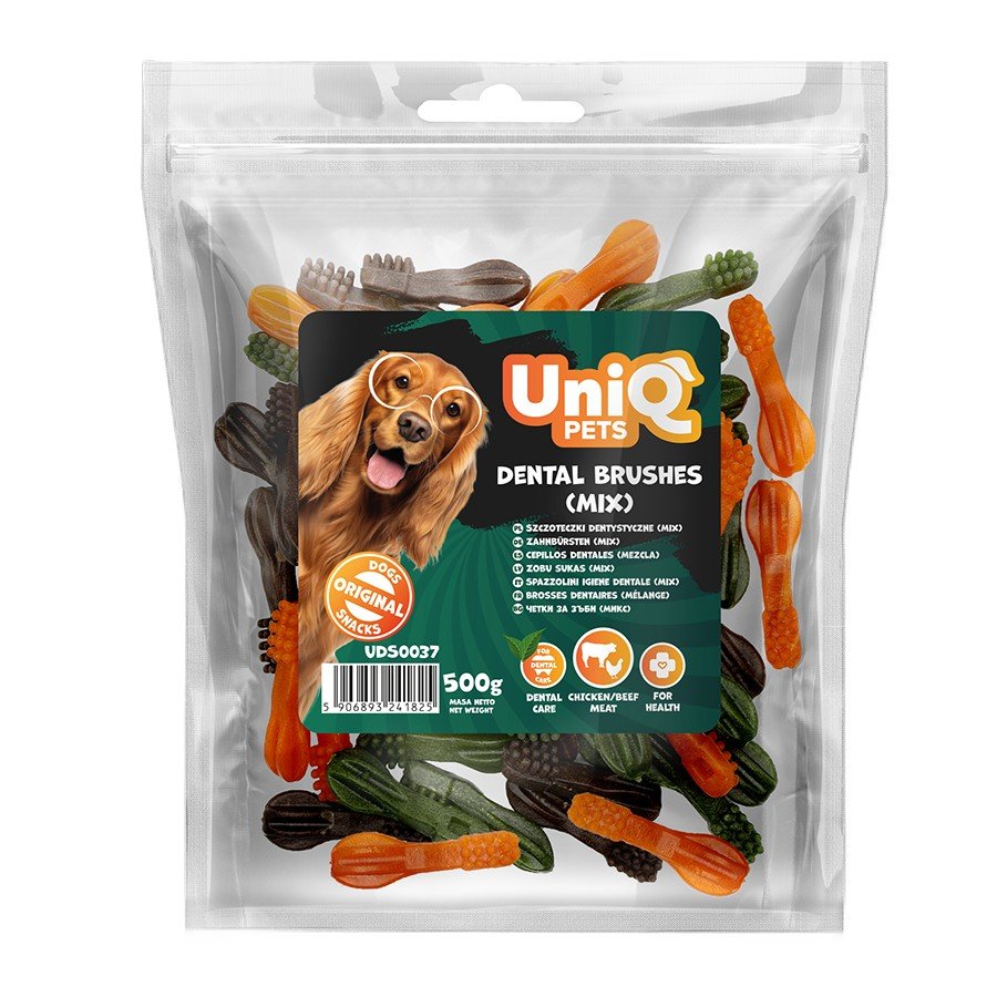 5534 2 Uniq 500gr Λιχουδιά για Σκύλους Οδοντικές Βούρτσες Mix - Image 2