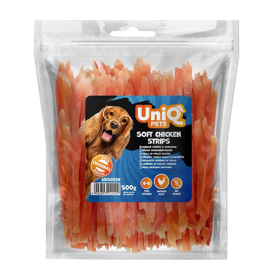 5535-2 Uniq 500gr Λιχουδιά για Σκύλους Μαλακές Λωρίδες Κοτόπουλο
