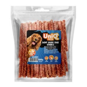 Uniq 500gr Λιχουδιά για Σκύλους Μαλακά Στικς με Ρύζι και Πάπια