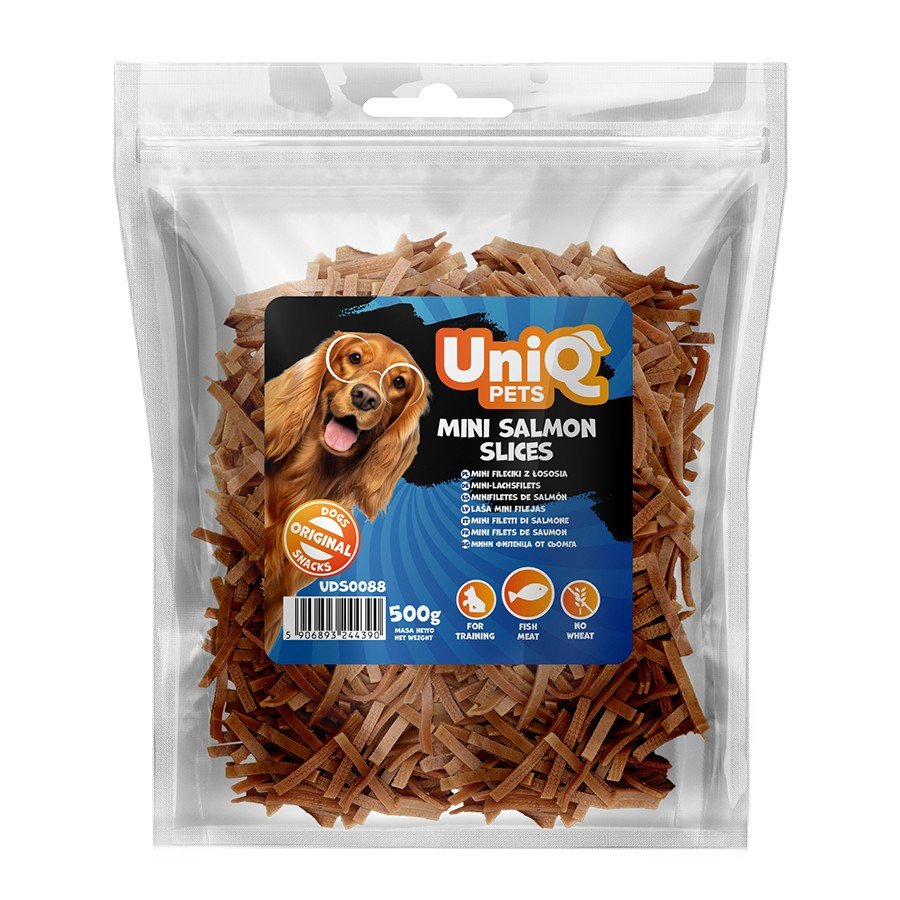 5556-3 Uniq 500gr Λιχουδιά για Σκύλους Μίνι Φιλέτα Σολομού