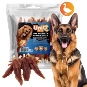 Uniq 500gr Λιχουδιά για Σκύλους Στικς από Δέρμα Τυλιγμένα με Στήθος Πάπιας