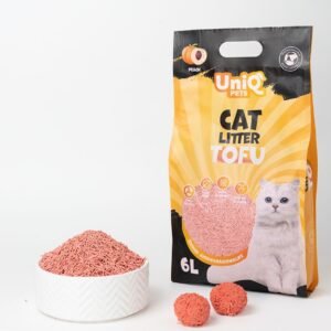 Uniq Βιοδιασπώμενο τόφου 6Lt Άμμος Γάτας PEACH