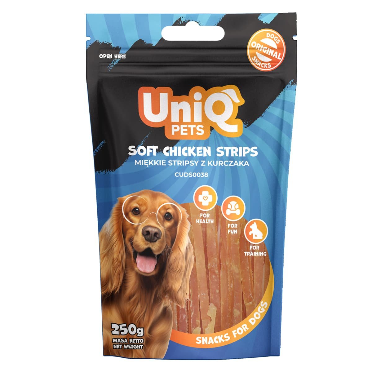 5705 1 Uniq 250gr Λιχουδιά για Σκύλους Μαλακές Λωρίδες Κοτόπουλο - Image 2