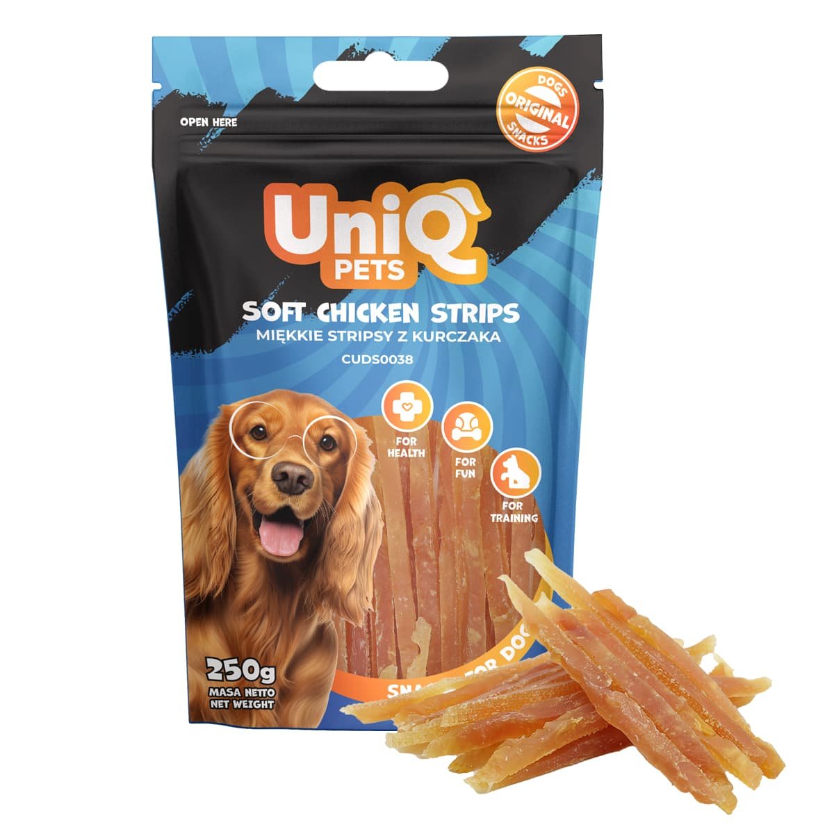 5705 3 Uniq 250gr Λιχουδιά για Σκύλους Μαλακές Λωρίδες Κοτόπουλο - Image 3