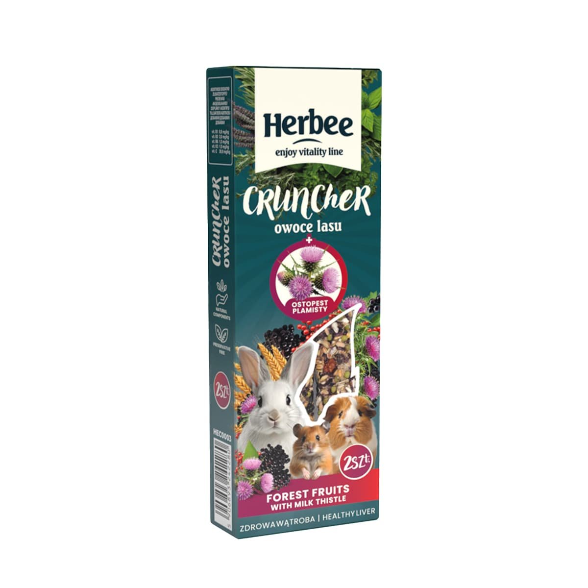 5761-1 Herbee Cruncher 115gr Τροφή για Τρωκτικά και Κουνέλια
με Φρούτα του Δάσους
και Γαϊδουράγκαθο
