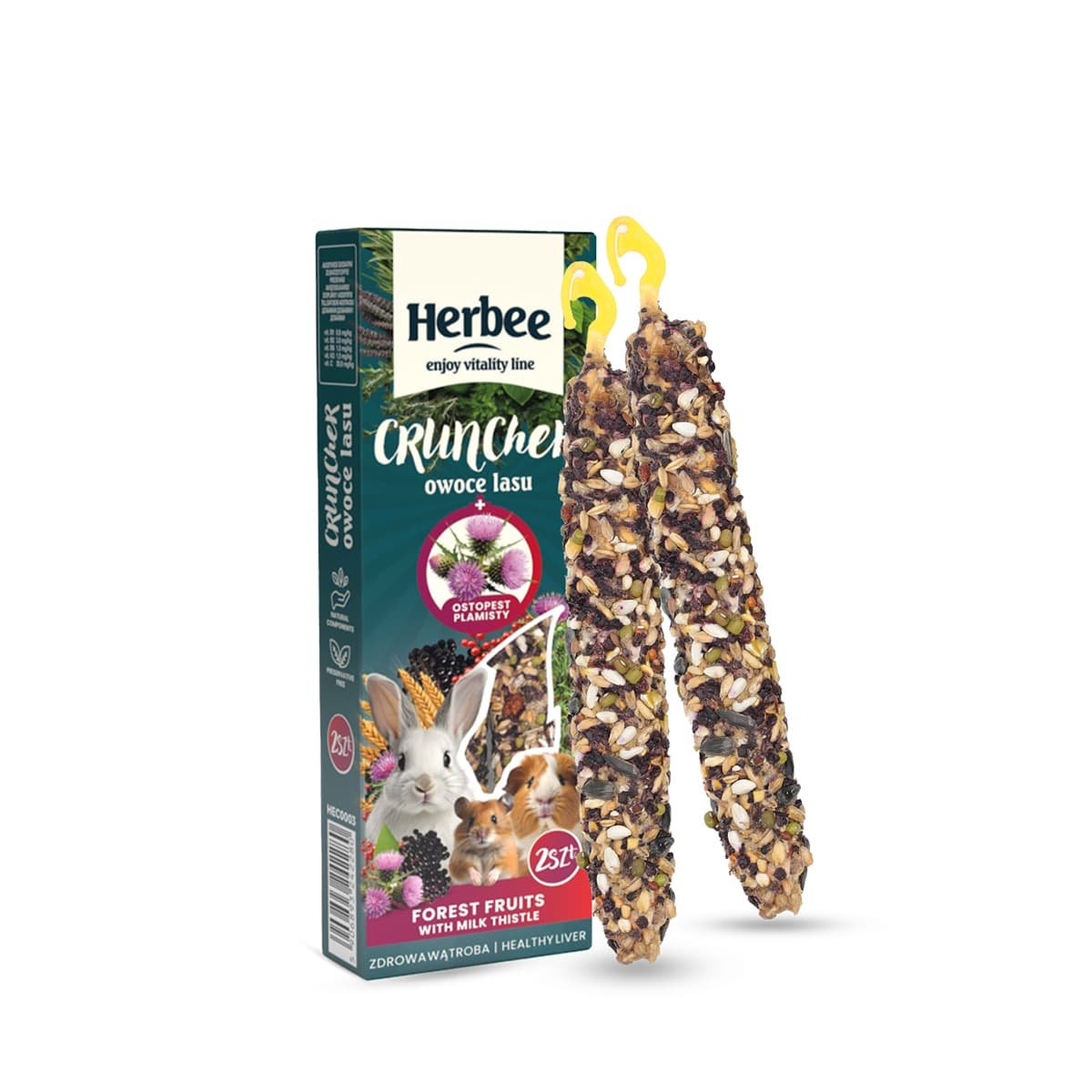 5761 3 Herbee Cruncher 115gr Τροφή για Τρωκτικά και Κουνέλια
με Φρούτα του Δάσους
και Γαϊδουράγκαθο - Image 3