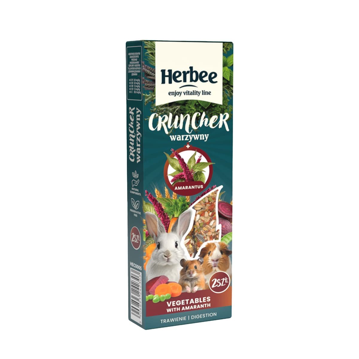 5763-1 Herbee Cruncher 115gr Τροφή για Τρωκτικά και Κουνέλια με Λαχανικά και Αμάραντο