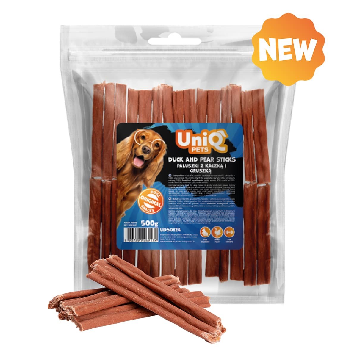 5793 2 Uniq 500gr Λιχουδιά για Σκύλους Στικς με Πάπια και Αχλάδι - Image 2
