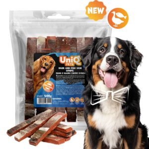 Uniq 500gr Λιχουδιά για Σκύλους Λωρίδες με Πάπια και Δέρμα Ψαριού