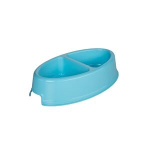 Joypet Πλαστικό Ellipse Διπλό Μπολ Φαγητού & Νερού για  Σκύλο & Γάτα 0,4LT (Διάφορα Χρώματα)