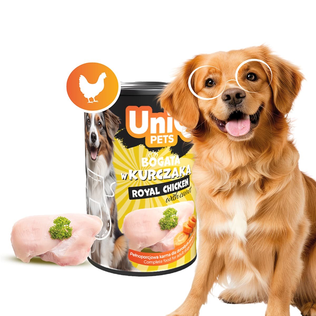 5902-1 Uniq Πατέ 375gr για Ενήλικους Σκύλους με Κοτόπουλο