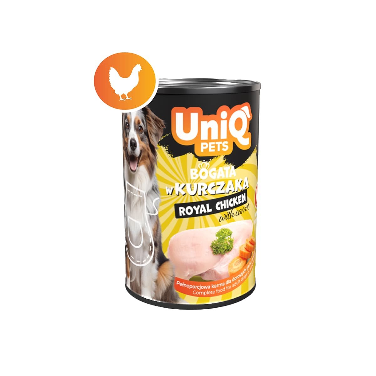 5902 2 Uniq Πατέ 375gr για Ενήλικους Σκύλους με Κοτόπουλο - Image 2