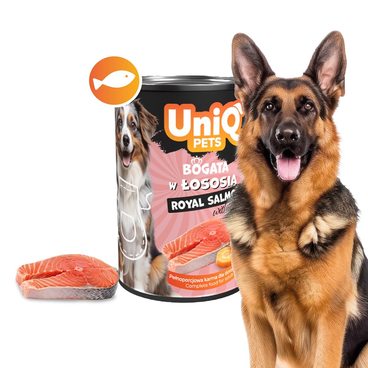 5906-1 Uniq Πατέ 375gr για Ενήλικους Σκύλους με Σολομό