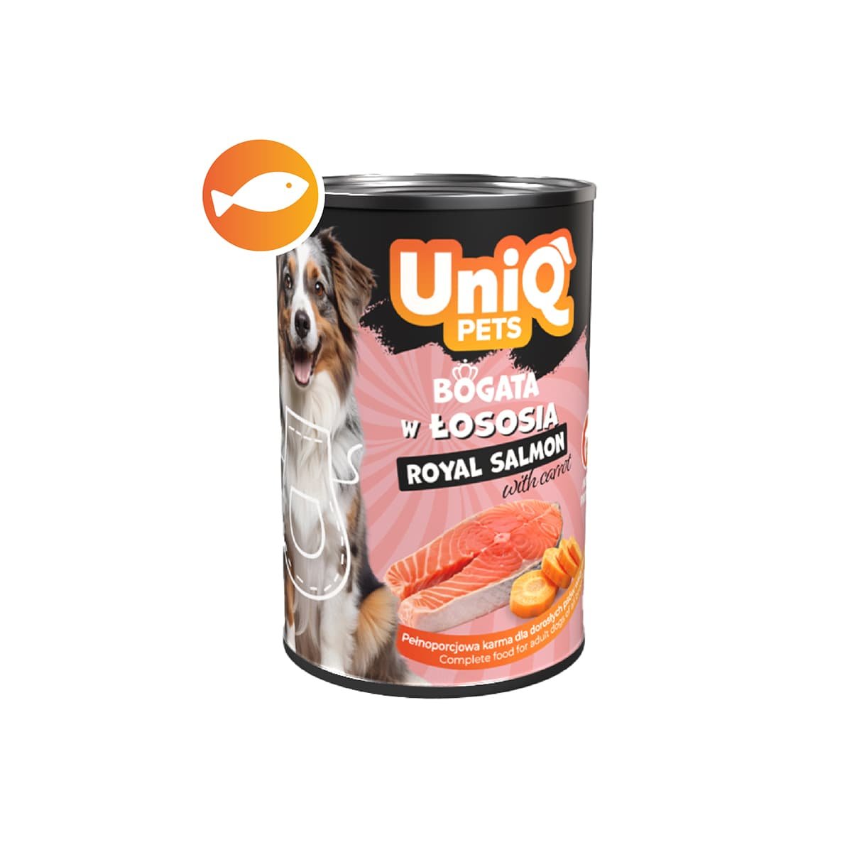 5906 2 Uniq Πατέ 375gr για Ενήλικους Σκύλους με Σολομό - Image 2