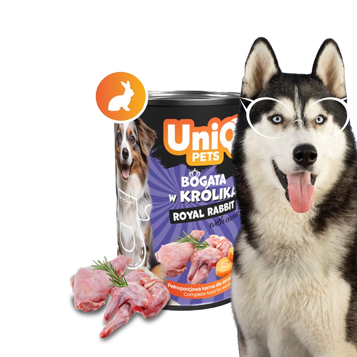 5907-1 Uniq Πατέ 375gr για Ενήλικους Σκύλους με Κουνέλι