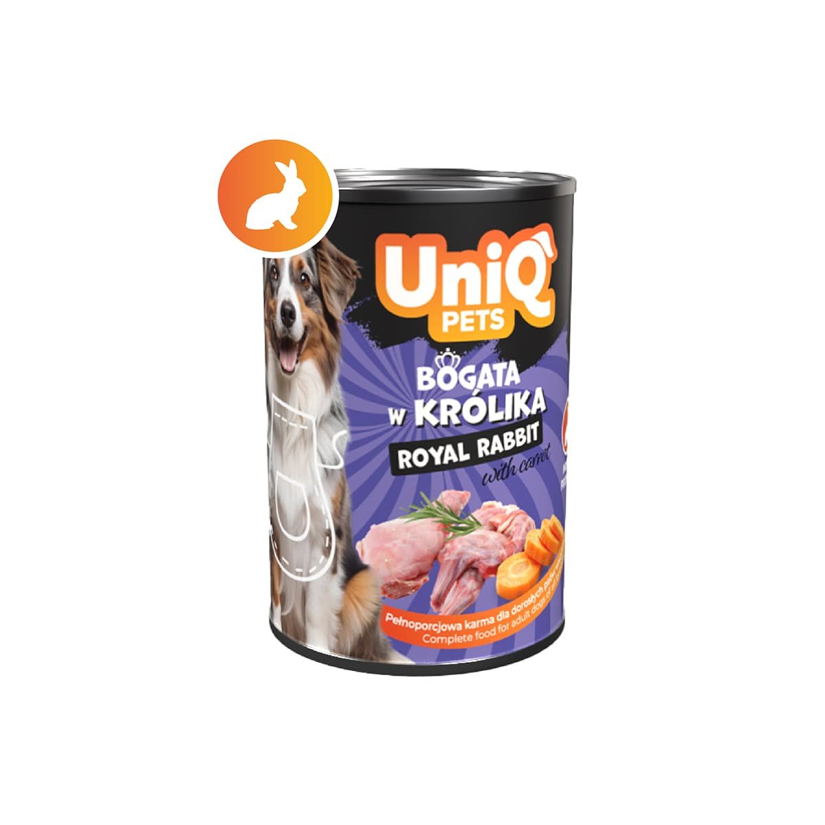 5907 2 Uniq Πατέ 375gr για Ενήλικους Σκύλους με Κουνέλι - Image 2