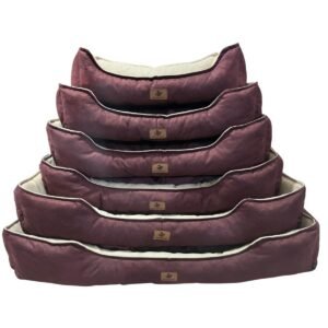 Robert Shop Collection Σετ Κρεβατιών Κατοικιδίων Μπορντό-Μπεζ 6τμχ