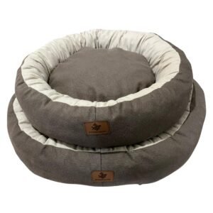 Robert Shop Collection Σετ Κρεβατιών Κατοικιδίων Στρογγυλό Καφέ-Μπεζ 2τμχ