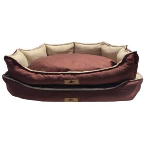 Robert Shop Collection Σετ Κρεβατιών Κατοικιδίων Αζαλέα Μπορντό-Μπεζ 2τμχ