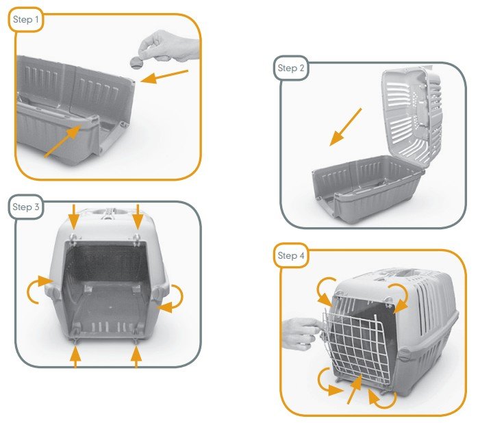 6103 2 Uniq Pets Κλουβί Μεταφοράς Πρακτικό Μοντέλο 1 Metal Σκούρο Μπλε - Image 3