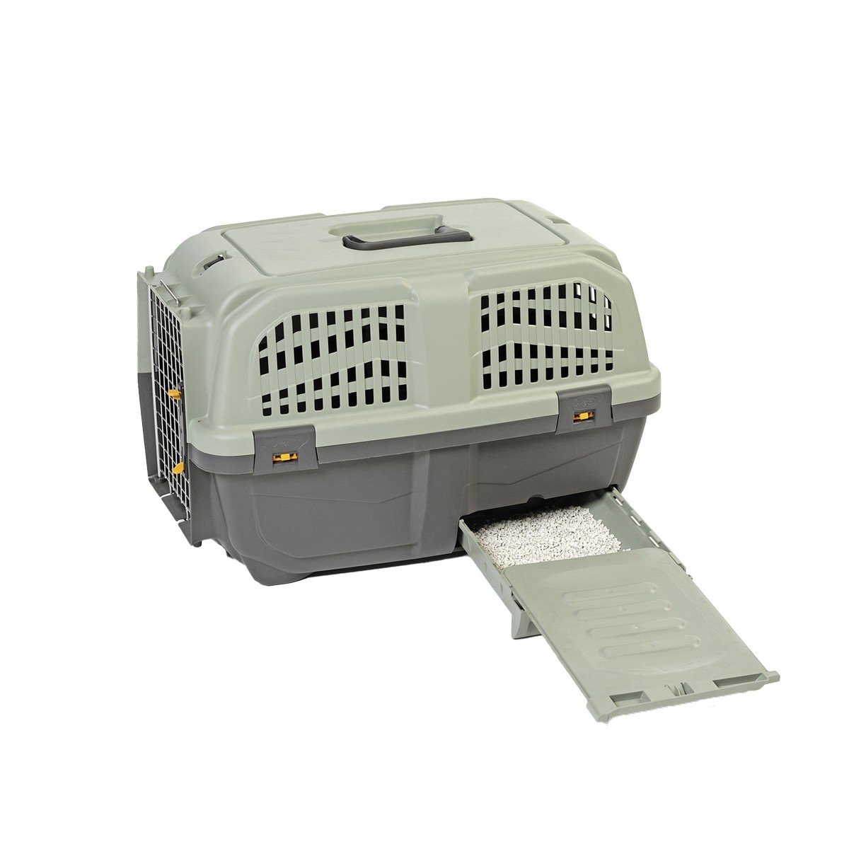 6104 1 Uniq Pets Κλουβί Μεταφοράς Γάτας Για Ταξίδι Χωρίς Bpa (Δισφαινόλη) Γκρι με Λεκάνη Άμμο? Γάτας - Image 2