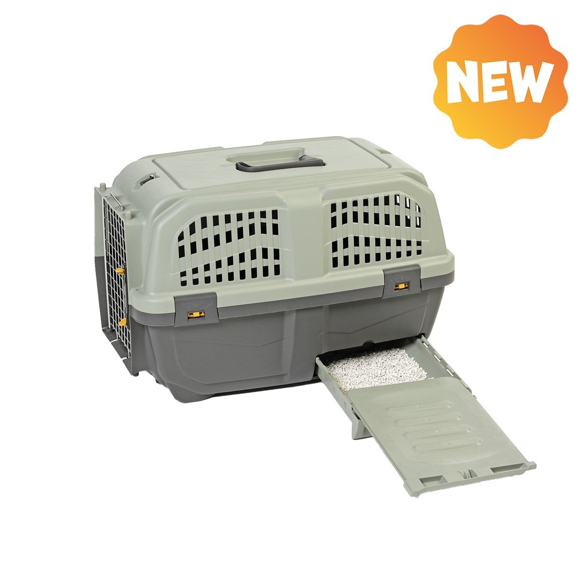 6104 14 Uniq Pets Κλουβί Μεταφοράς Γάτας Για Ταξίδι Χωρίς Bpa (Δισφαινόλη) Γκρι με Λεκάνη Άμμο? Γάτας - Image 13