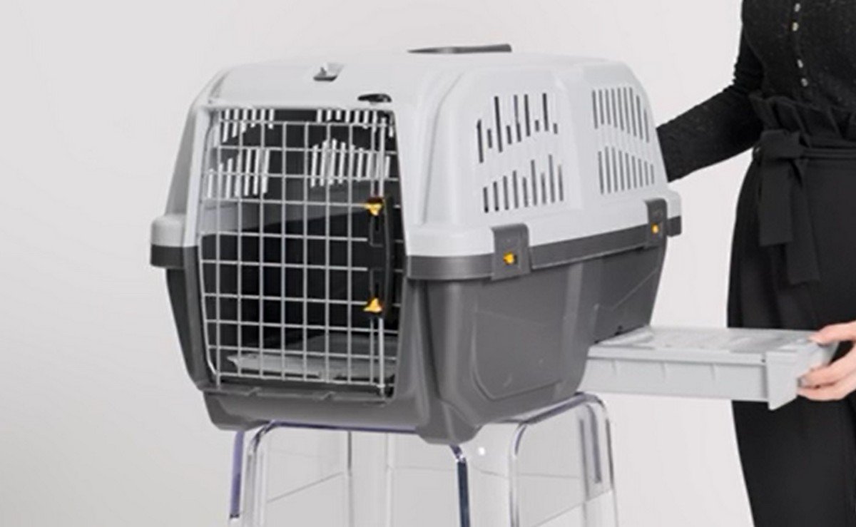 6104 7 Uniq Pets Κλουβί Μεταφοράς Γάτας Για Ταξίδι Χωρίς Bpa (Δισφαινόλη) Γκρι με Λεκάνη Άμμο? Γάτας - Image 6