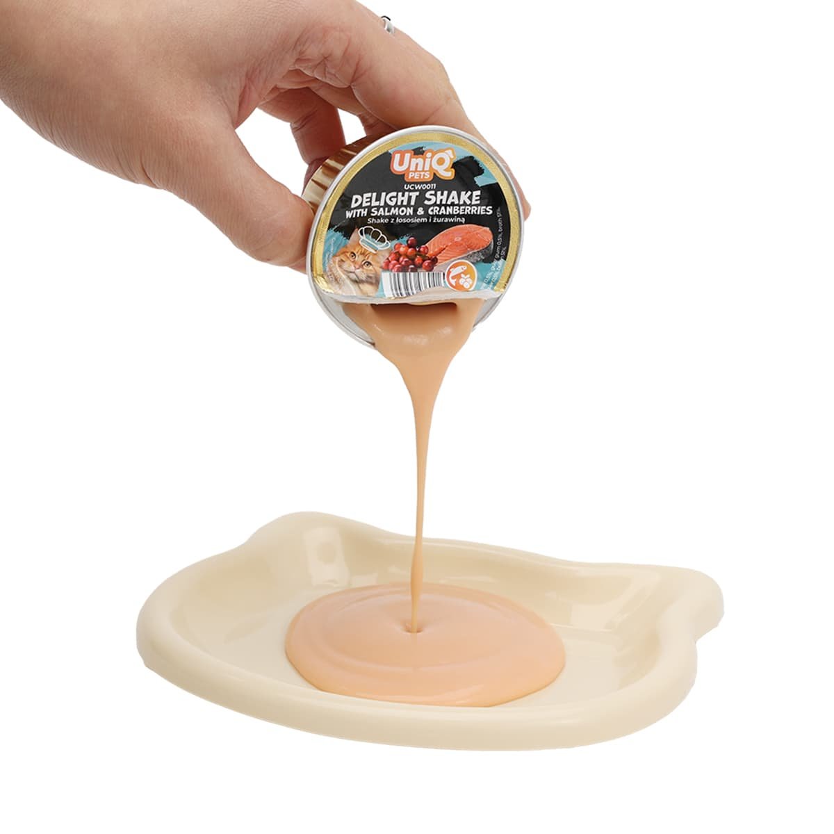 6145 4 Uniq Delight Shake 60gr για Γάτες με Σολομό και Κράνμπερι σε Τασάκι 6τμχ - Image 4