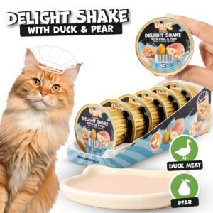 Uniq Delight Shake 60gr για Γάτες με Πάπια και Αχλάδι σε Τασάκι 6τμχ