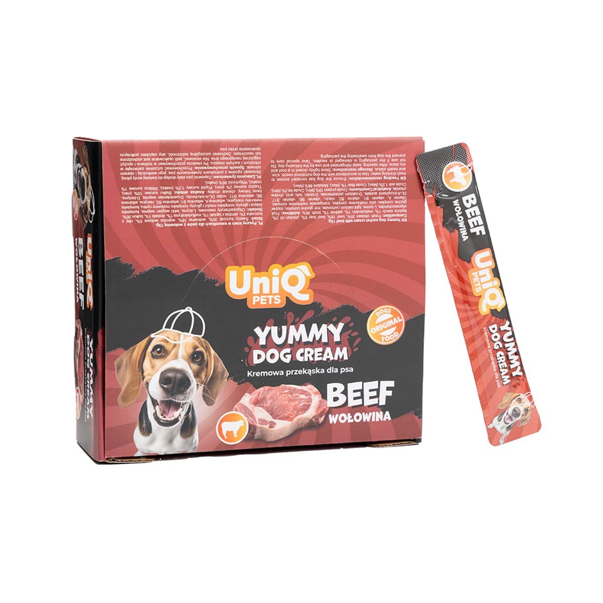 6155 3 Uniq Yummy Dog Cream 15gr για Σκύλους με Μοσχάρι 50τμχ - Image 3