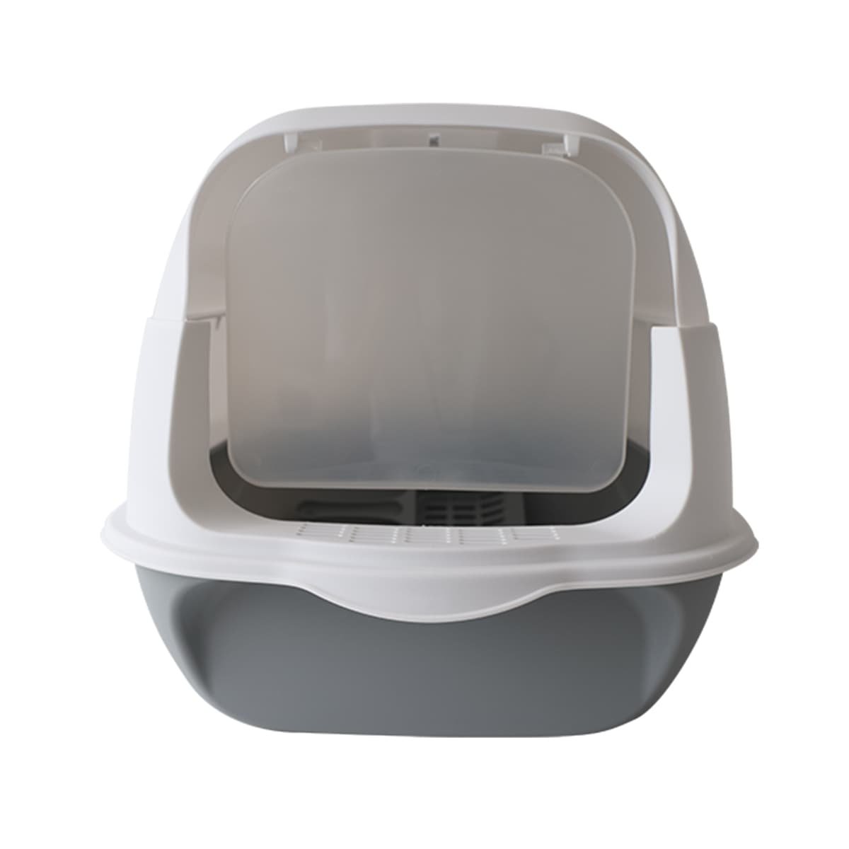 6193 2 Uniq Τουαλέτα Γάτας Kittycabin Comfort Κλειστή με Φτυαράκι Γκρι - Image 2