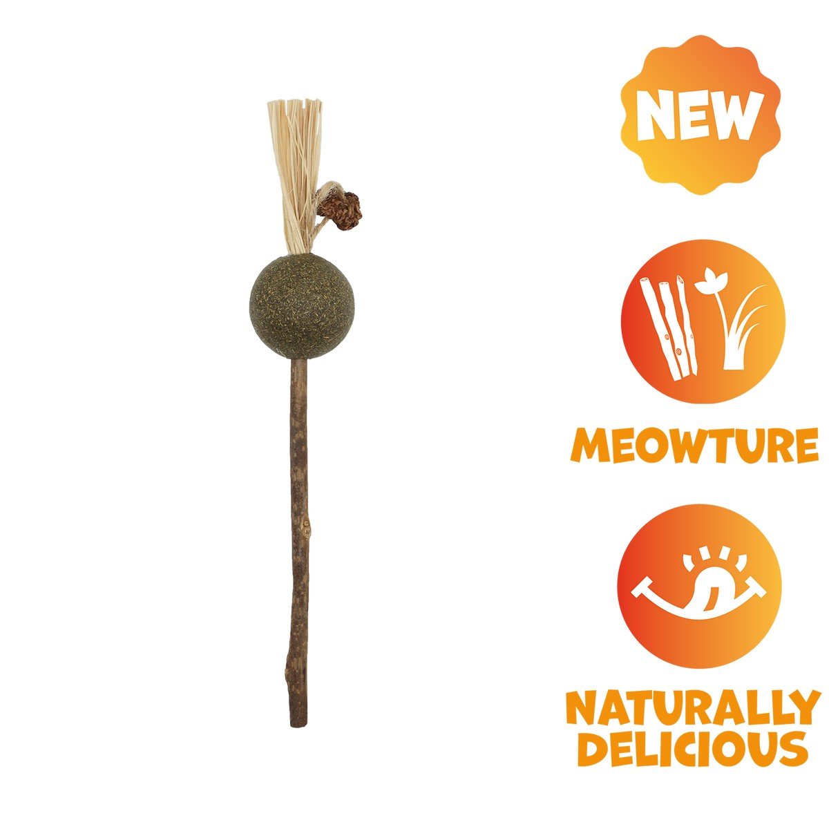6222-1 Uniq Παιχνίδι Γάτας Purrnip με Μπαλάκι Catnip Ξυλάκι Matatabi και Φούντα 18cm