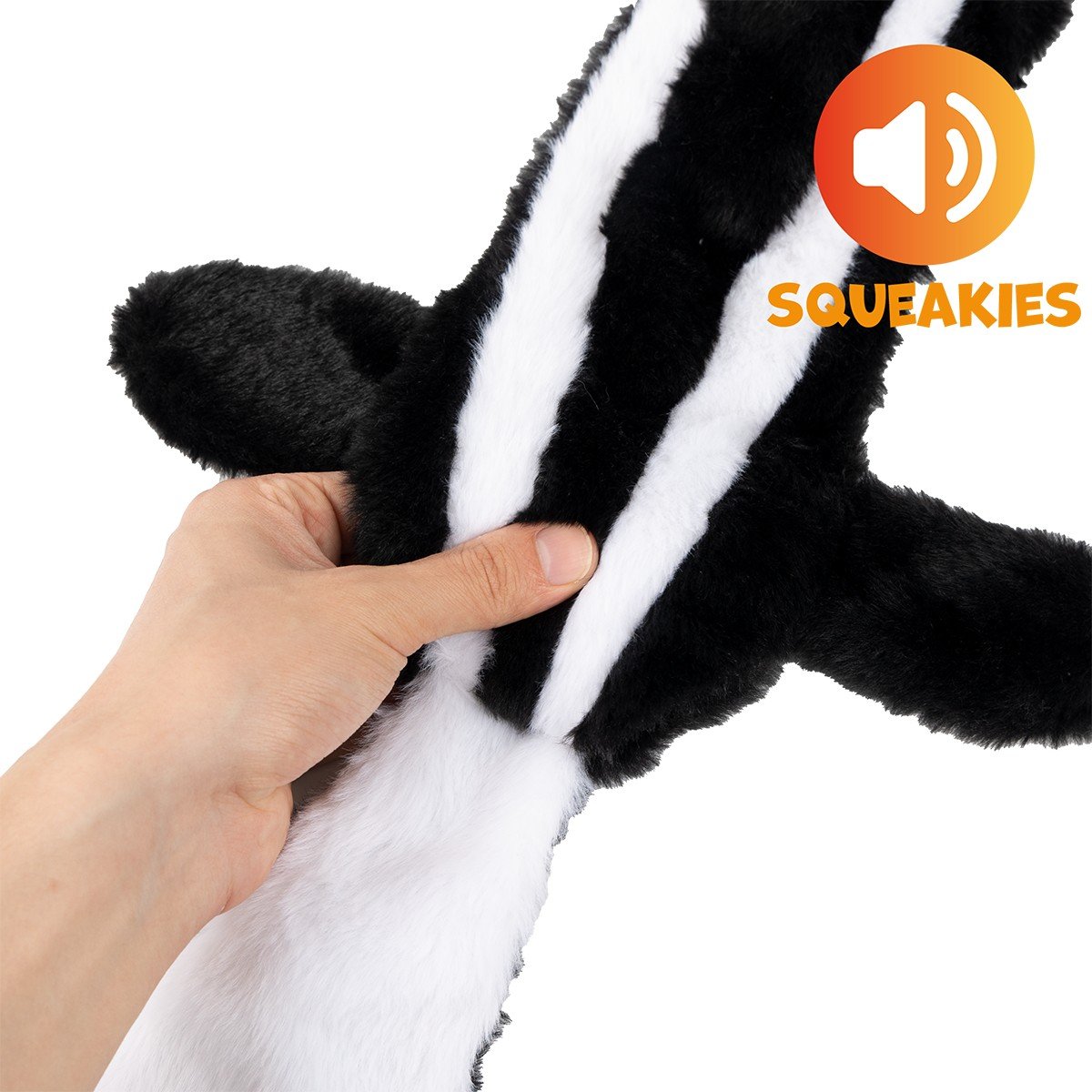 6241 4 Uniq Παιχνίδι Σκύλου Squeakies Λούτρινος Ασβός Μεσαίου Μεγέθους με Ενσωματωμένη Σφυρίχτρα 45x12cm - Image 4