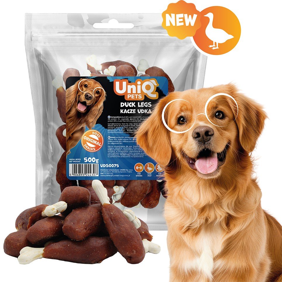 6275 11 Uniq Chewy 500gr Λιχουδιά για Σκύλους Πόδια Πάπιας - Image 6
