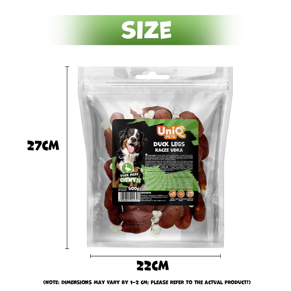6275 12 Uniq Chewy 500gr Λιχουδιά για Σκύλους Πόδια Πάπιας - Image 9