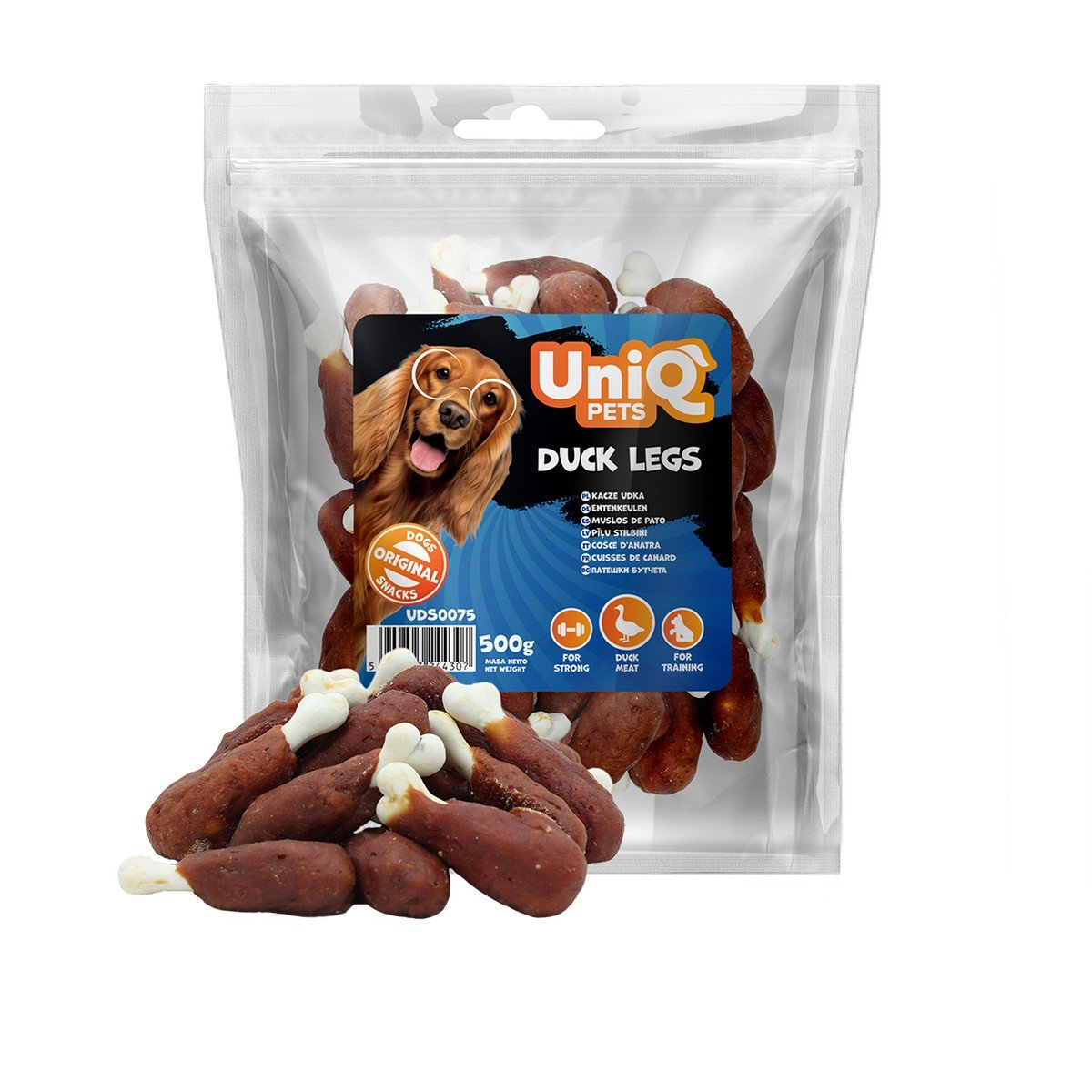 6275 6 Uniq Chewy 500gr Λιχουδιά για Σκύλους Πόδια Πάπιας - Image 2