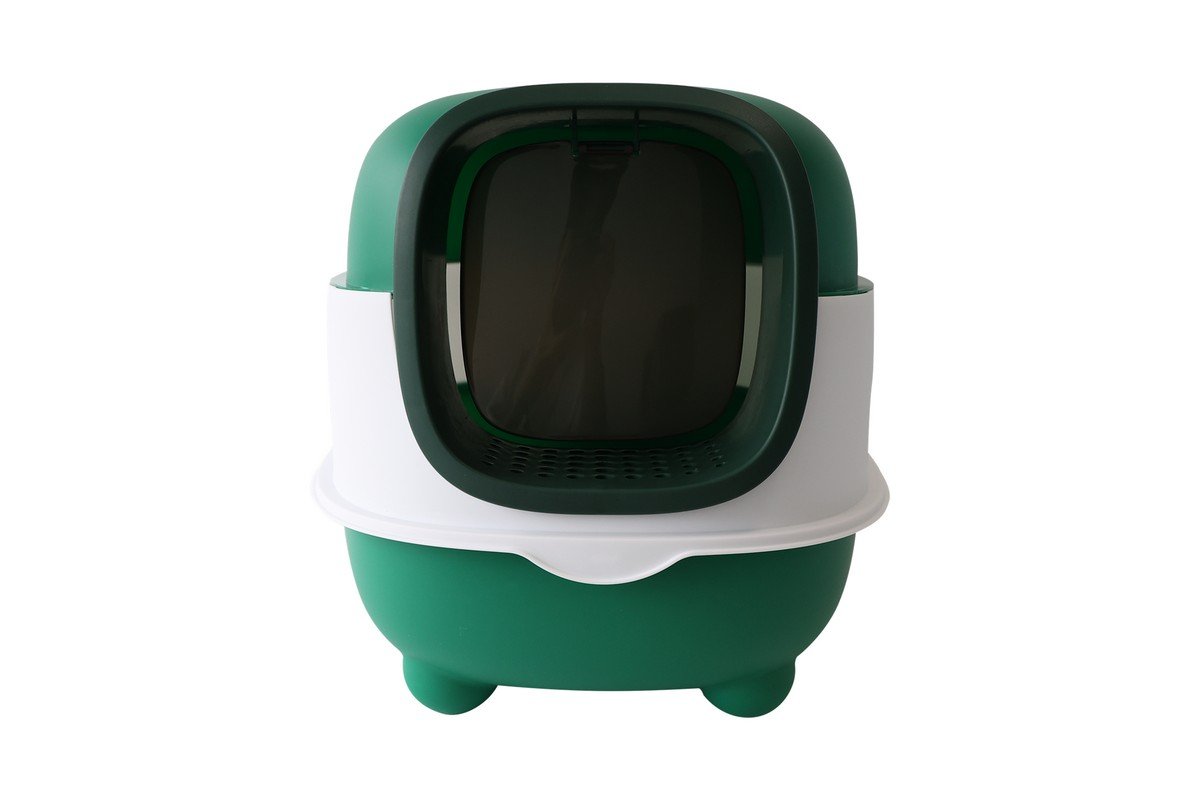 6283 6 Uniq Kittycabin Cosmo Κλειστή Τουαλέτα Γάτας με Φτυαράκι Πράσινη 56x39x40cm - Image 2