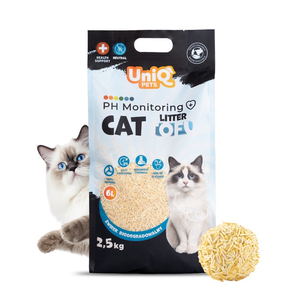 6292-11 Uniq Άμμος Γάτας Tofu Βιοδιασπώμενη με Ένδειξη pH Ούρων Neutral 6lt